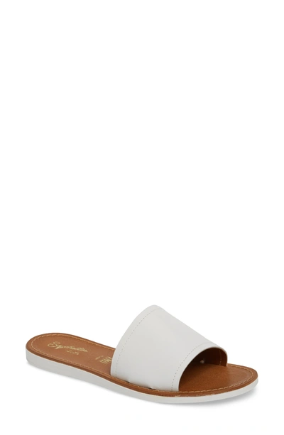 Shop Seychelles Leisure Slide Sandal In White Leather