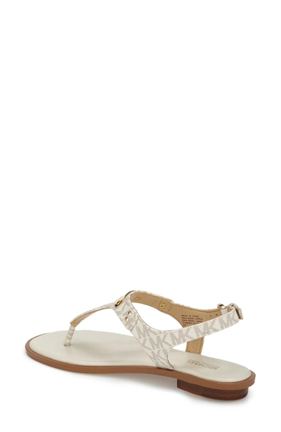 Shop Michael Michael Kors 'plate' Thong Sandal In Vanilla