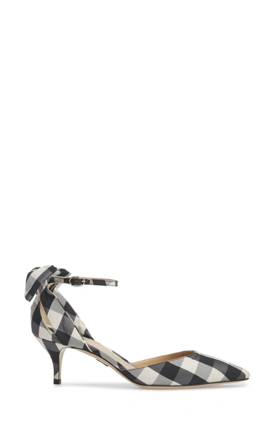 Shop Paul Andrew Anya Bow Ankle Strap Pump In Black