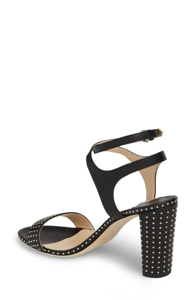 Shop Jimmy Choo Marine Studded Sandal In Black/ Silver