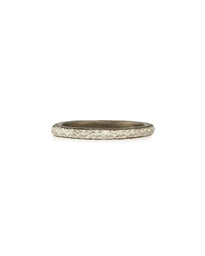 Armenta New World Carved Silver Stackable Ring