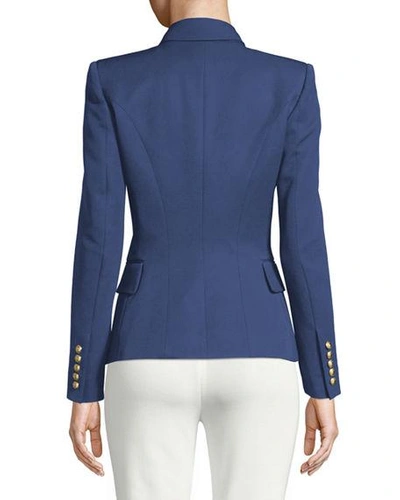Balmain Classic Double-breasted Blazer In Navy