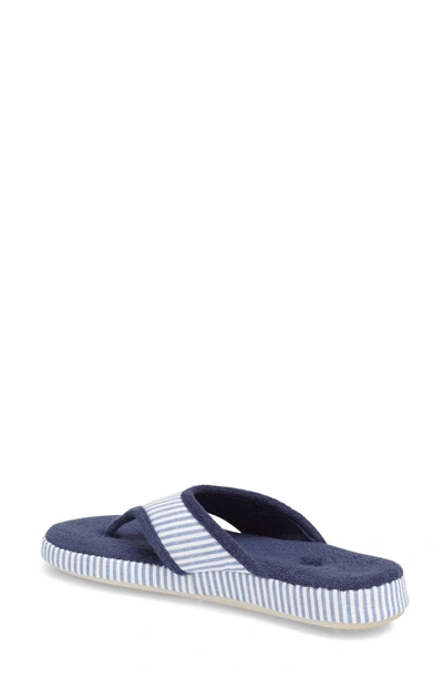 Shop Acorn 'summerweight' Slipper In Blue Stripe Fabric