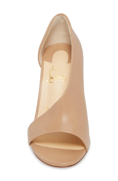 Shop Christian Louboutin Phoebe Half D'orsay Sandal In Nude Leather