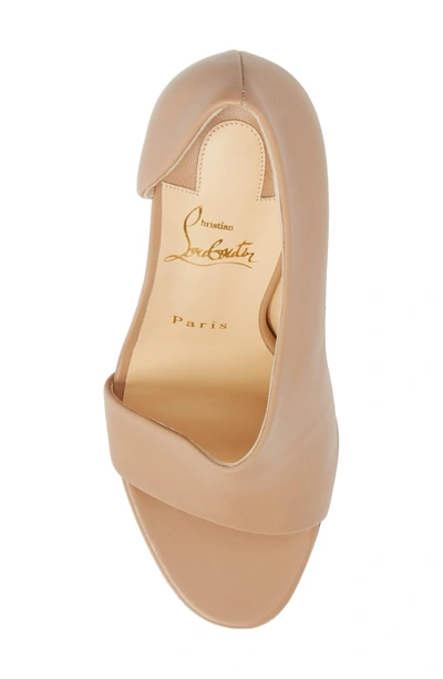 Shop Christian Louboutin Phoebe Half D'orsay Sandal In Nude Leather