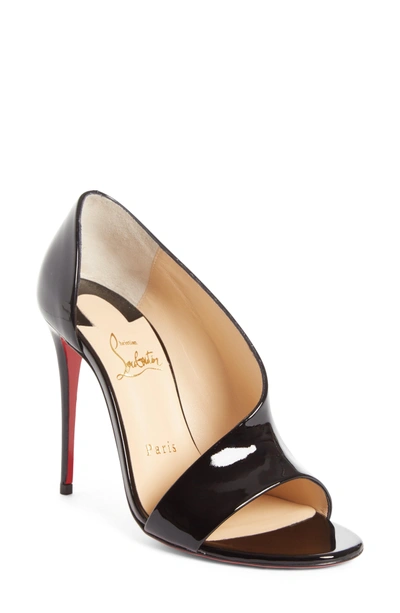 Shop Christian Louboutin Phoebe Half D'orsay Sandal In Black Patent