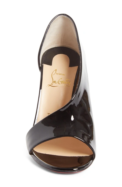 Shop Christian Louboutin Phoebe Half D'orsay Sandal In Black Patent