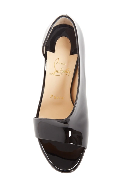 Shop Christian Louboutin Phoebe Half D'orsay Sandal In Black Patent