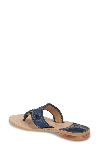 Shop Jack Rogers Isla Thong Sandal In Midnight/ Midnight Leather
