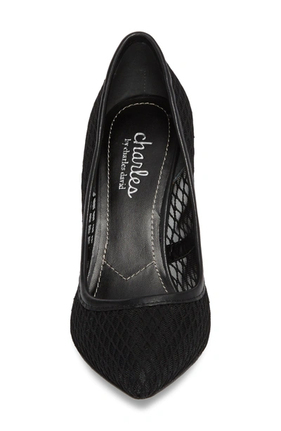 Shop Charles By Charles David Maxx Pointy Toe Pump In Black/ Black Fabric