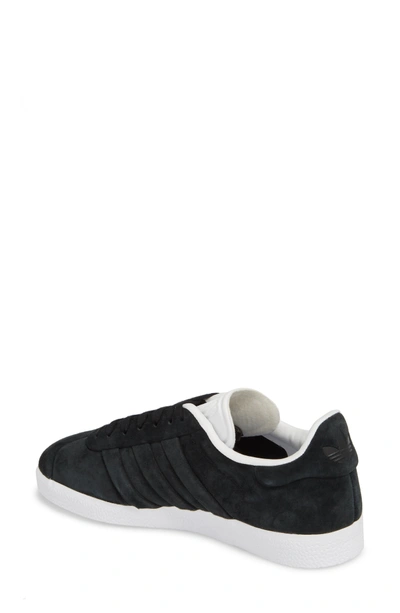 Shop Adidas Originals Gazelle Stitch & Turn Sneaker In Core Black/ Core Black/ White