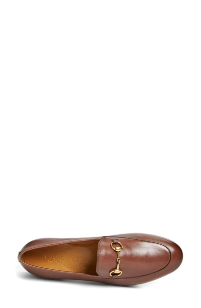 Shop Gucci 'jordaan' Loafer In Cocoa Leather