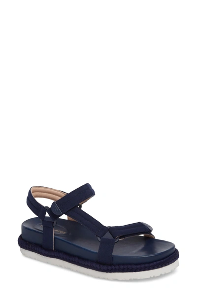 Shop Taryn Rose Lydia Platform Sport Sandal In Marine Fabric