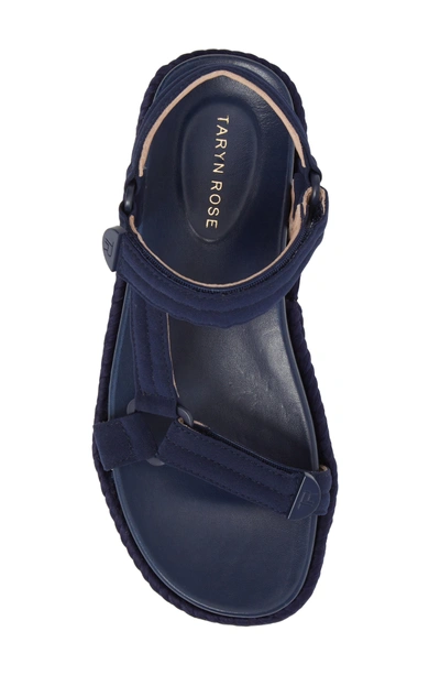 Shop Taryn Rose Lydia Platform Sport Sandal In Marine Fabric