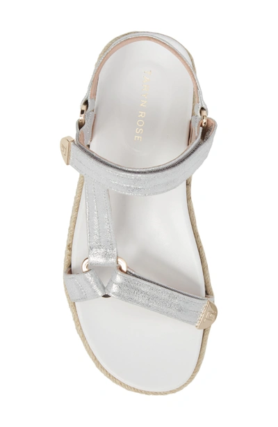 Shop Taryn Rose Lydia Platform Sport Sandal In Silver Leather