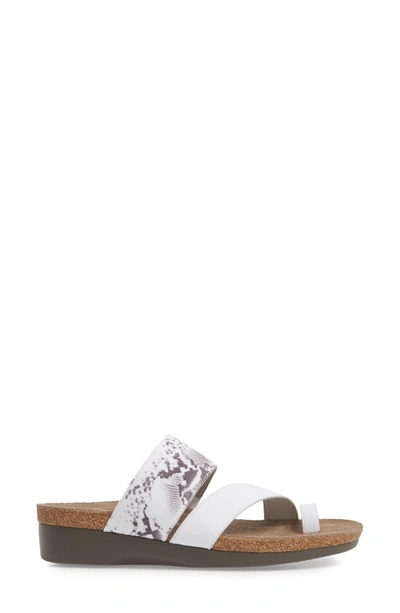 Shop Munro 'aries' Sandal In White Snake Print Leather