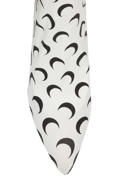 Shop Marine Serre Moon Print Sock Boot In All Over Moon/ White