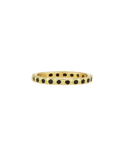 Shop Armenta Old World Black Sapphire Stacking Ring In Yellow/black