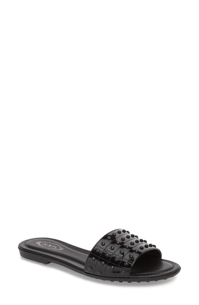 Shop Tod's Gommini Slide Sandal In Black