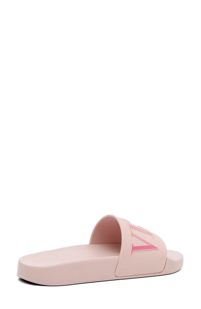 Shop Valentino Vltn Pool Slide Sandal In Water Rose/ Pink Orchid