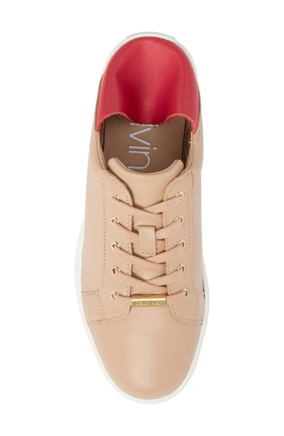 Shop Calvin Klein Danica Convertible Sneaker In Desert Sand Leather