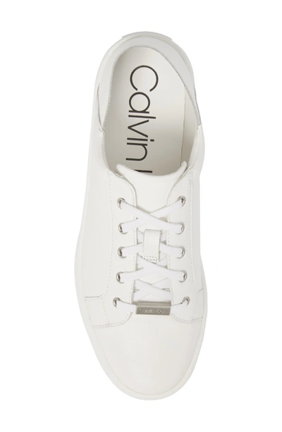 Shop Calvin Klein Danica Convertible Sneaker In White/ White Leather