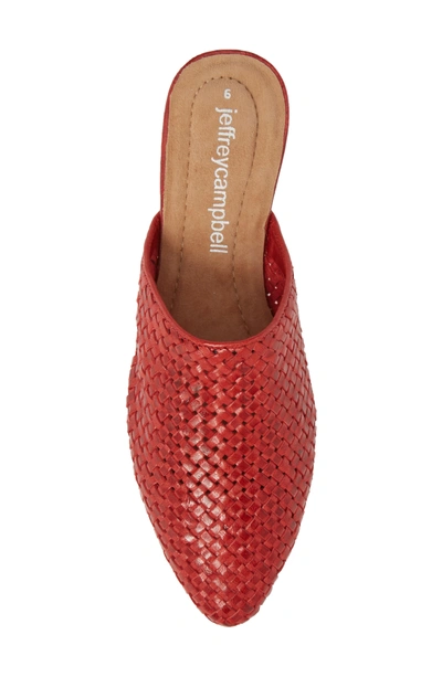 Shop Jeffrey Campbell Dashi Woven Mule In Red