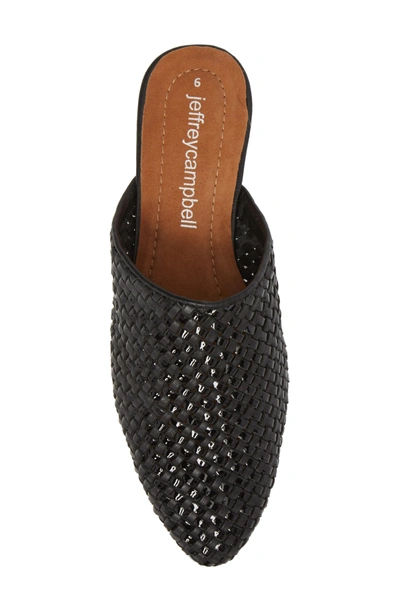 Shop Jeffrey Campbell Dashi Woven Mule In Black Patent