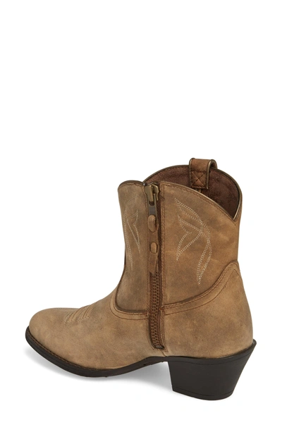 Shop Ariat Darlin Short Western Boot In Brown Bomber Leather