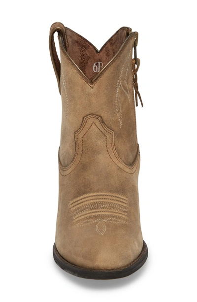 Shop Ariat Darlin Short Western Boot In Brown Bomber Leather