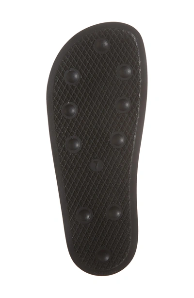 Shop Adidas Originals Adilette Slide Sandal In Core Black/ Super Lemon