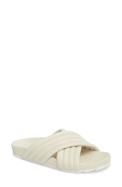Shop Jslides Easy Slide Sandal In Off White Leather