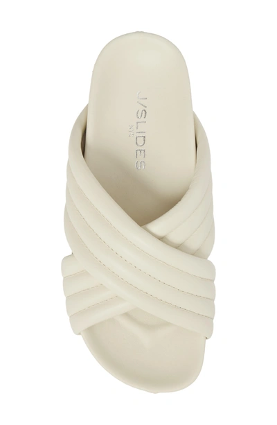 Shop Jslides Easy Slide Sandal In Off White Leather