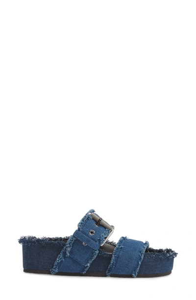 Shop Rag & Bone Evin Slide Sandal In Blue Denim