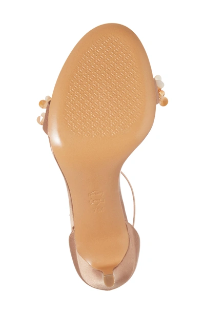 Shop Tory Burch Logan Crystal Embellished Sandal In Rose/ Natural Vachetta