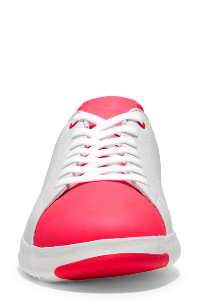 Shop Cole Haan Grandpro Tennis Shoe In Optic White/ Flash Leather