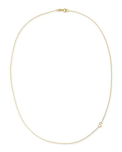 Shop Maya Brenner Designs Mini Number Necklace, Yellow Gold