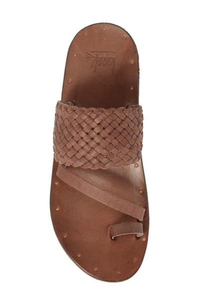 Shop Beek Cockatiel Woven Slide Sandal In Brown/ Brown