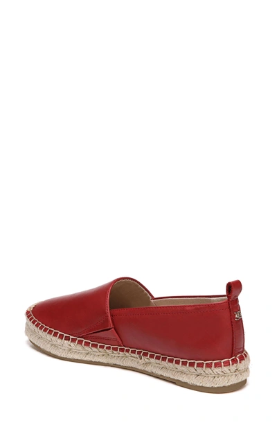 Shop Sam Edelman Khloe Espadrille Flat In True Red Leather