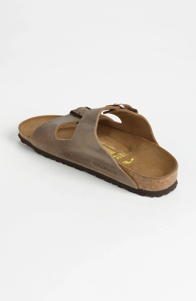 Shop Birkenstock Arizona Sandal In Tobacco Brown Oiled