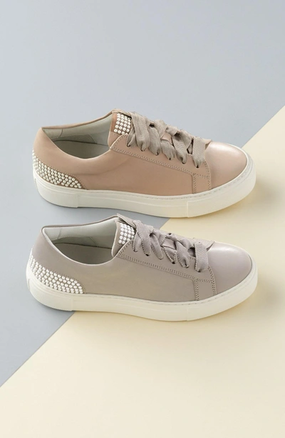 Shop Agl Attilio Giusti Leombruni Pearl Sneaker In Pale Leather