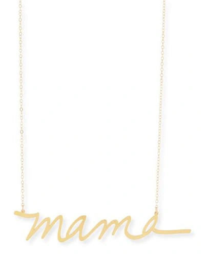 Shop Brevity Mama Large Pendant Necklace In Gold