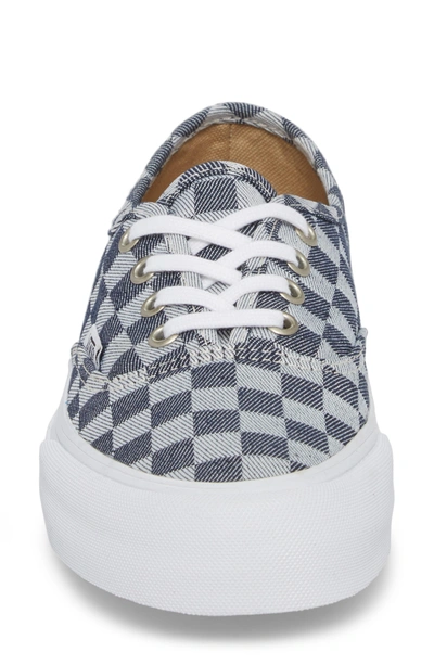 Shop Vans 'authentic' Sneaker In Checkerboard Denim