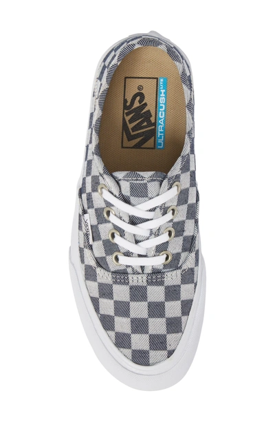 Shop Vans 'authentic' Sneaker In Checkerboard Denim