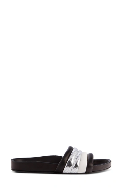 Shop Isabel Marant Hellea Slide Sandal In Black/ Silver/ White
