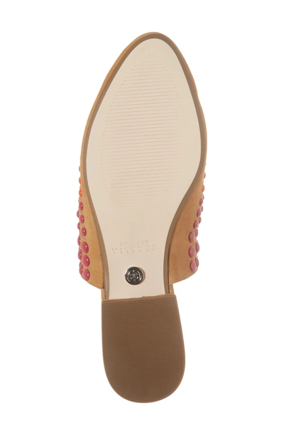 Shop Cecelia New York Potz Embellished Mule In Tan Print Suede