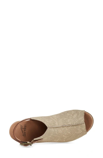 Shop Dansko 'reggie' Slingback Sandal In Taupe Lace Nubuck