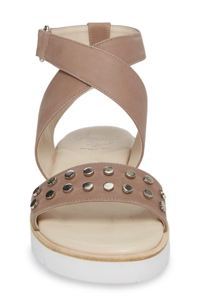 Shop Amalfi By Rangoni Barlume Sandal In Taupe Leather