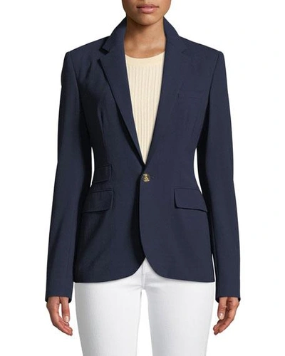 Polo Ralph Lauren Parker One-button Wool Jacket In Navy