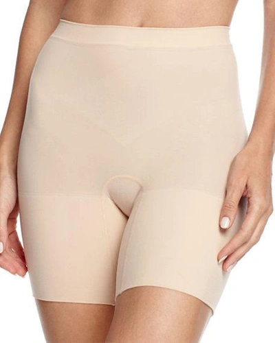 Shop Spanx Plus Size Power Short Shaper In Soft Nude